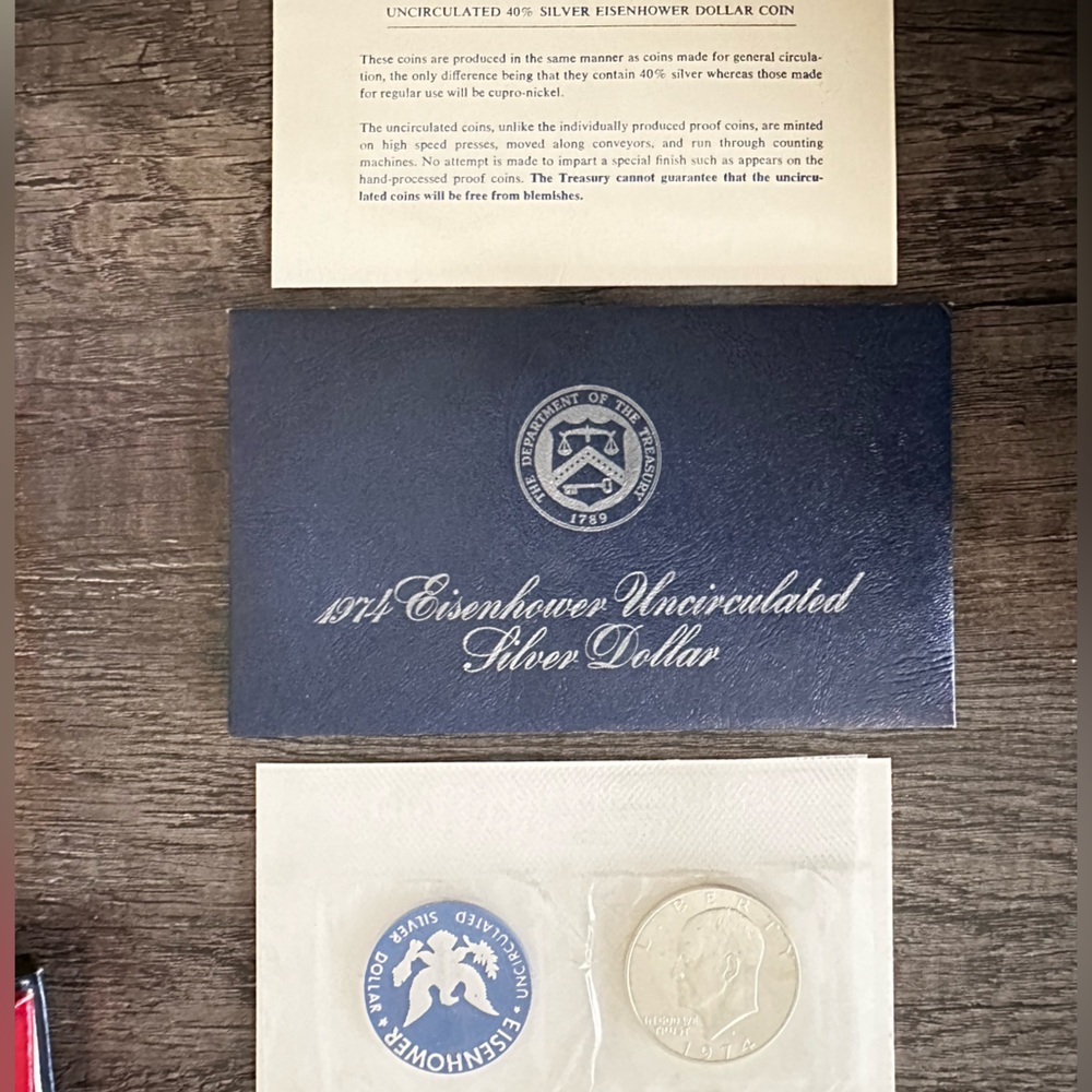 1974-S Uncirculated 40% Silver Eisenhower Dollar Coin